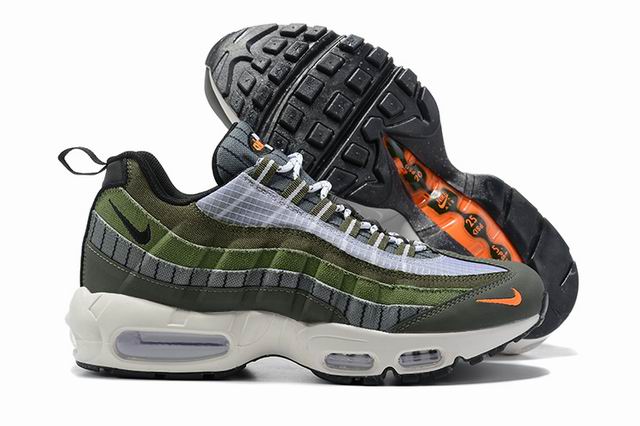 Nike Air Max 95 Men's Shoes Olive Grey Orange-109